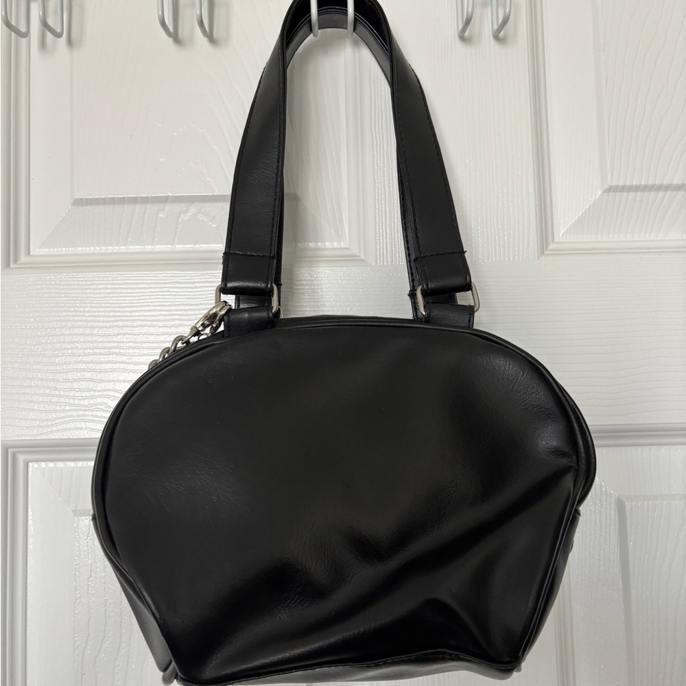 Playboy Black Designer Tote Bag with Chain Detail - Picture 3 of 8
